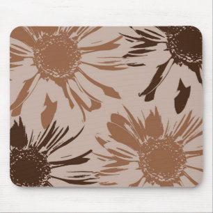 Earthy Brown Gerbera Blume Mousepad