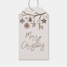Earthy Christmas Gift Tag Geschenkanhänger