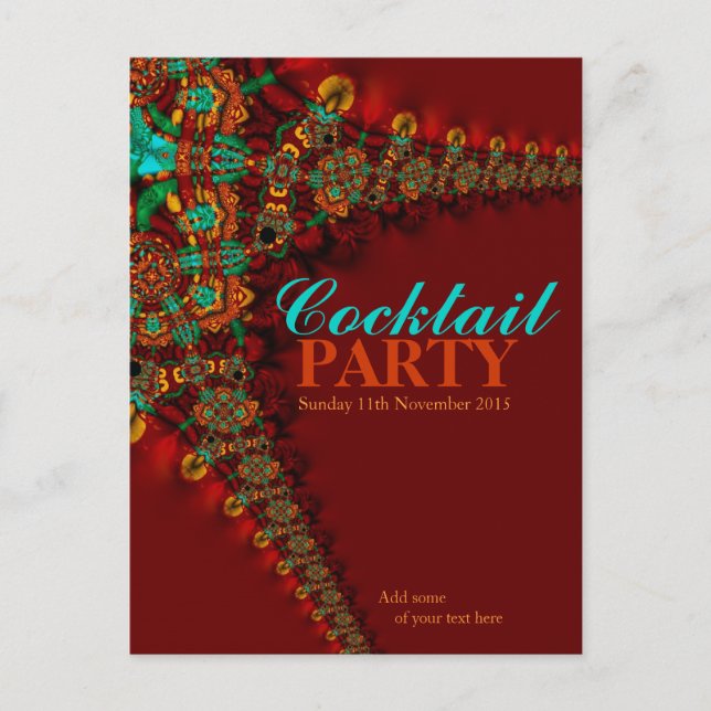 Earthy Colors : Cocktail-Party Einladungen (Vorderseite)