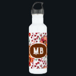 Earthy Colors, Fall Flowers Monogrammed Edelstahlflasche<br><div class="desc">Stay refreshed in style with this vibrant water bottle , featuring an exquisite floral design that evokes a sense of nature’s beauty. Perfect for keeping your favorite drinks at the ideal temperature, whether you're at home or on the go. The elegant patterns and colors make it a delightful addition to...</div>