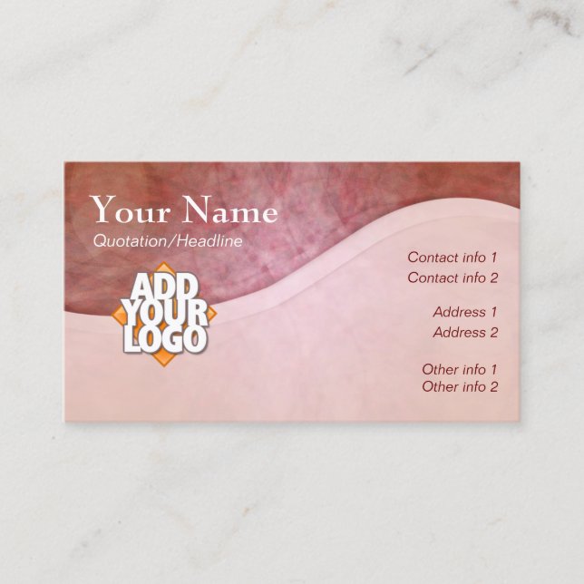 Earthy Curves Business Card Visitenkarte (Vorderseite)