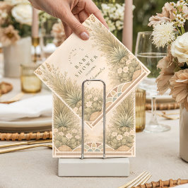 Earthy Desert Meadow Baby Shower Serviette