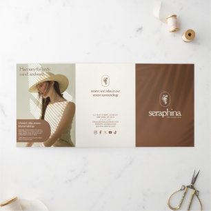 Earthy Elegance Logo Beauté, Brochure rouille Spa