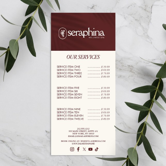 Earthy Elegance Logo Beauty, Wellness, Wellness-Ce Werbekarte (Von Creator hochgeladen)