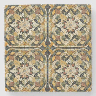 Earthy Elegance Mosaic Steinuntersetzer