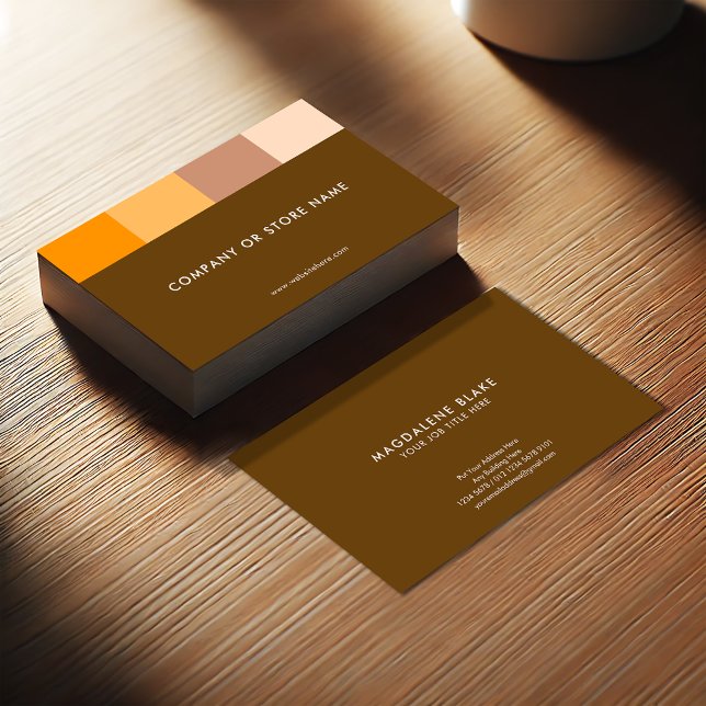 Earthy Elegance | Natürliche Farben der braunen Er Visitenkarte (Von Creator hochgeladen)