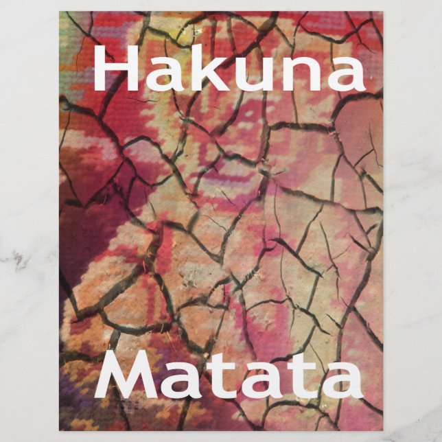 Earthy Elegant Lion: Hakuna Matata Textured Design (Vorderseite)