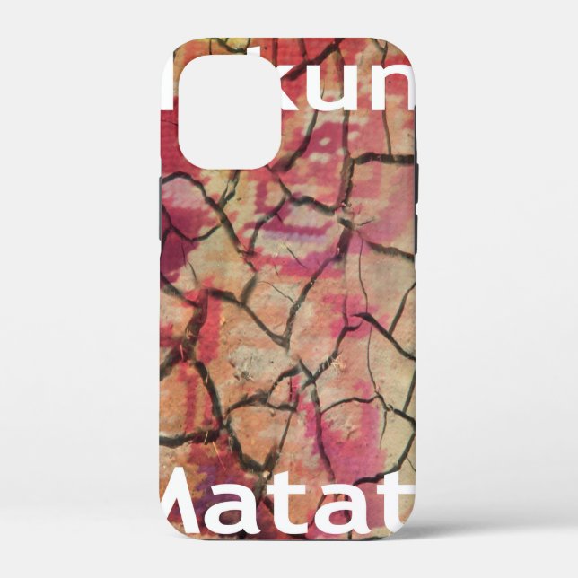 Earthy Elegant Lion: Hakuna Matata Textured Design Case-Mate iPhone Hülle (Rückseite)