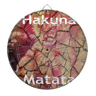 Earthy Elegant Lion: Hakuna Matata Textured Design Dartscheibe