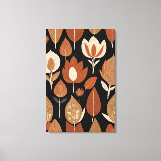 Earthy Elegante: Terracotta & Beige Art Leinwanddruck (Vorderseite)