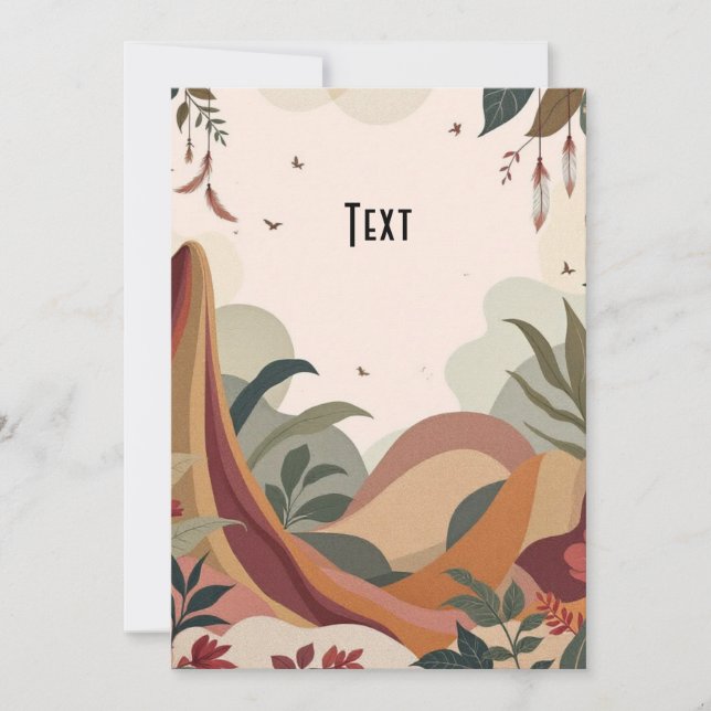 Earthy Escape Einladung (Vorderseite)