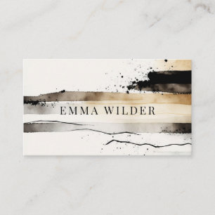 Earthy Ethereal Abstrakt Watercolor Business Card Visitenkarte