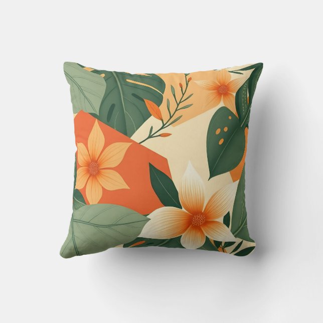 Earthy Floral Design Kissen (Rückseite)