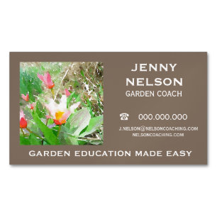 Earthy Garden Coachen Business Card Magnetische Visitenkarte