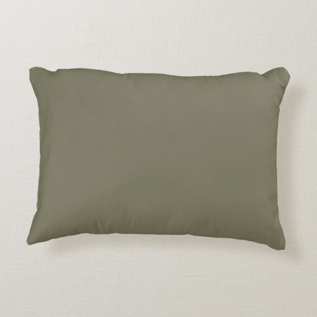 Earthy Green Trending Solid Color Pairs Sage Dekokissen (Rückseite)