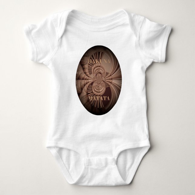 Earthy Hakuna Matata Art Print Baby Strampler (Vorderseite)