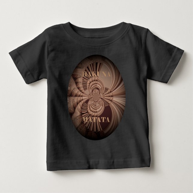 Earthy Hakuna Matata Art Print Baby T-shirt (Vorderseite)