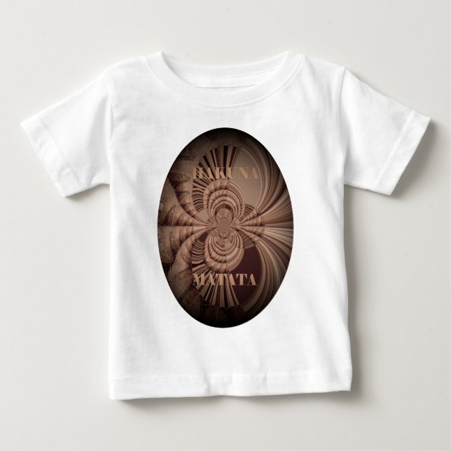 Earthy Hakuna Matata Art Print Baby T-shirt (Vorderseite)