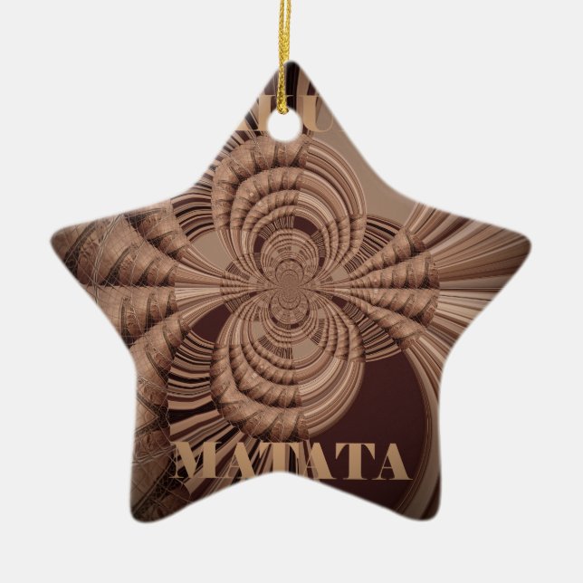Earthy Hakuna Matata Art Print Keramikornament (Vorne)