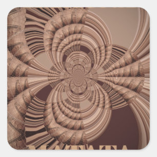 Earthy Hakuna Matata Art Print Quadratischer Aufkleber
