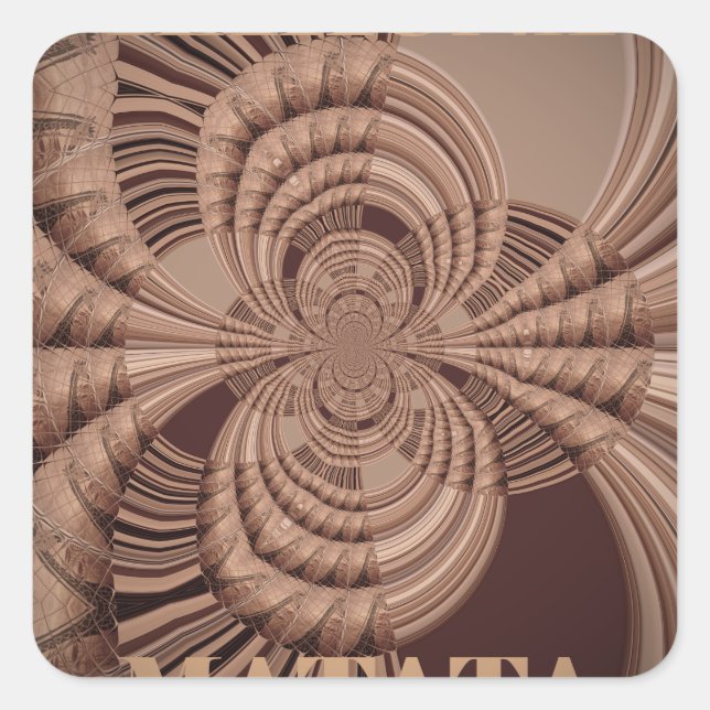 Earthy Hakuna Matata Art Print Quadratischer Aufkleber (Vorderseite)