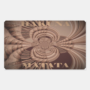 Earthy Hakuna Matata Art Print Rechteckiger Aufkleber