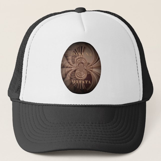 Earthy Hakuna Matata Art Print Truckerkappe (Vorderseite)