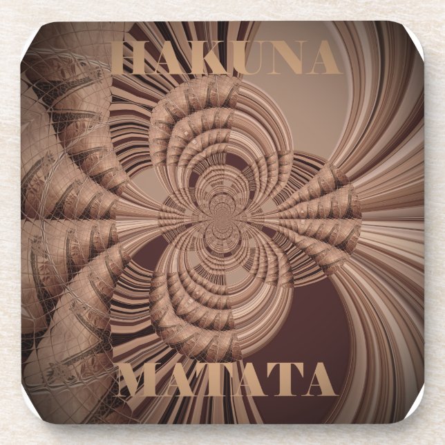Earthy Hakuna Matata Art Print Untersetzer (Vorderseite)