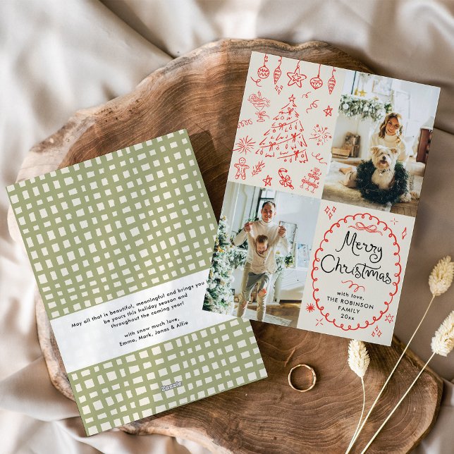 Earthy Hand Drawn Boho Frohe Weihnachten 2 Foto (Von Creator hochgeladen)