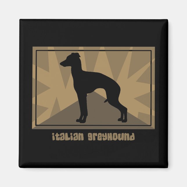 Earthy Italian Greyhound Magnet (Vorne)