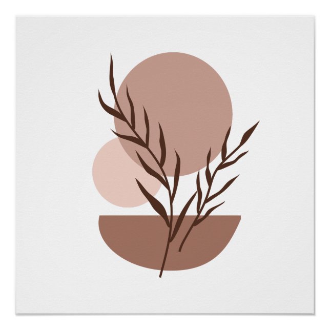 Earthy Modern Botanic Boho Poster (Vorderseite)