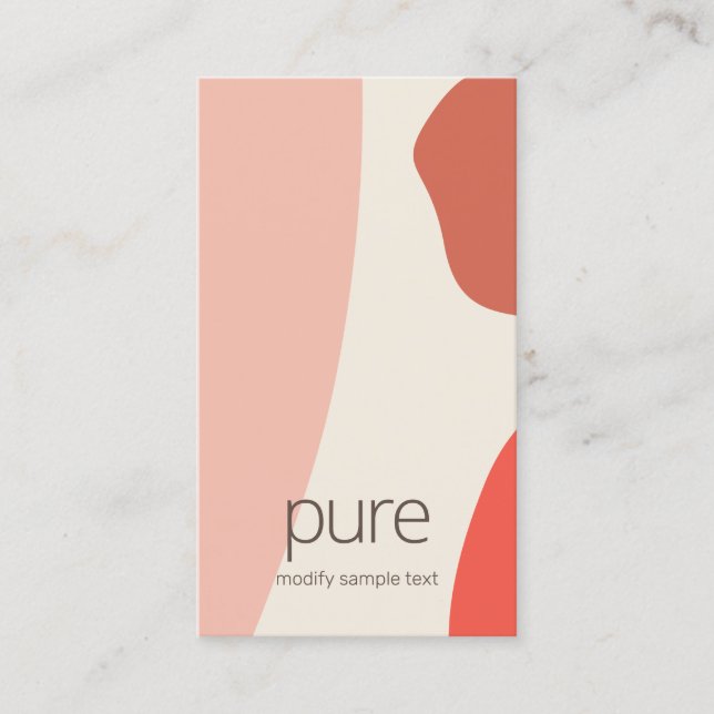 Earthy Modern Terracotta - Abstrakte Formen Visitenkarte (Vorderseite)