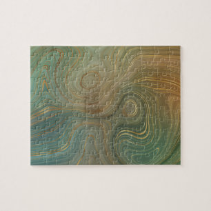 Earthy Olive Strata   Green und Gold Ink Agate