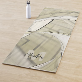 Earthy Pastel Autumn Abstrakt Art Monogram Yogamatte