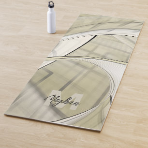 Earthy Pastel Autumn Abstrakt Art Monogram Yogamatte