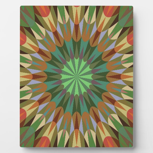 Earthy Retro Geometry Fotoplatte (Vorderseite)