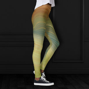 Earthy Retro Strata   Vintages neutrales Tone-Agat Leggings