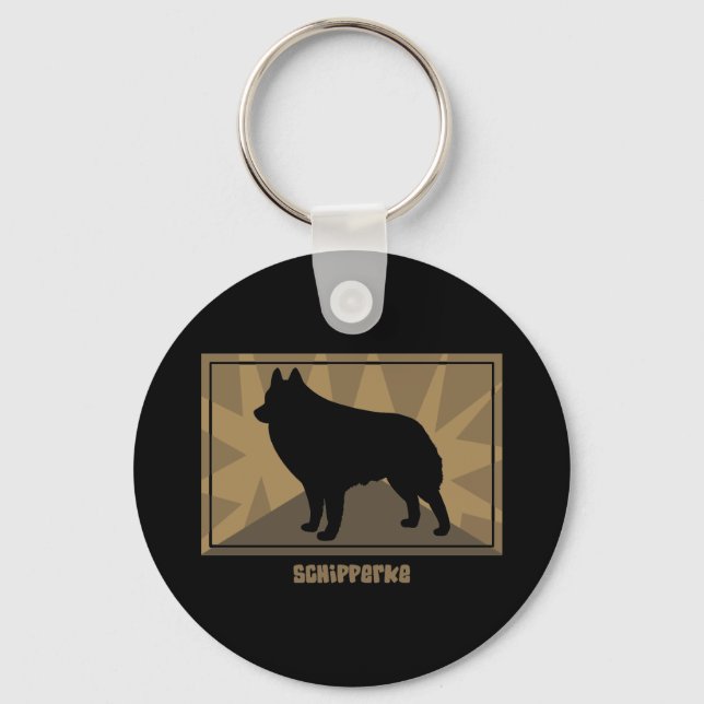 Earthy Schipperke Schlüsselanhänger (Vorderseite)