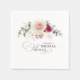 Earthy Shade Blume Elegante Boho Jedes Party Serviette