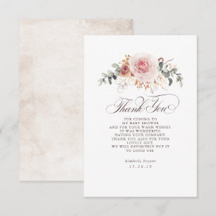Earthy Shades Floral Baby Shower Vielen Dank Dankeskarte
