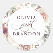 Earthy Shades Floral Elegant Wedding