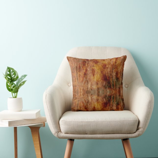 Earthy Shades of Brown Abstrakt Throw Kissen (Stuhl )