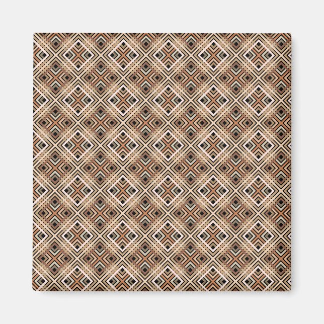 Earthy Squares Pattern Magnet (Vorne)
