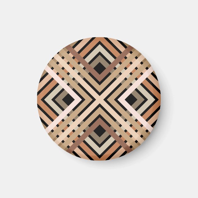 Earthy Squares Pattern Magnet (Vorne)