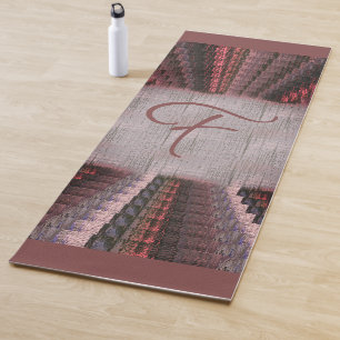 Earthy Süede Pink Red Faded Woven Leinwand Yogamatte