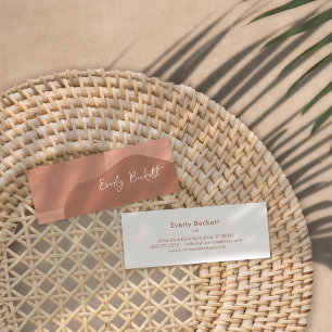 Earthy Textured Abstrakt Modern Terracotta Mini Visitenkarte