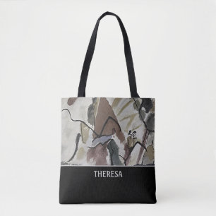 Earthy Tone Vintage Sac fourre-tout d'art Abstrait
