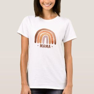 Earthy Tone Watercolor Boho Mama T-Shirt