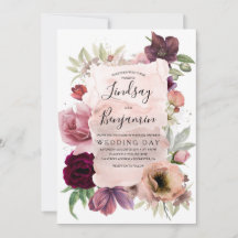 Earthy Tones Burgundy Vintage Wedding