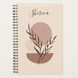 Earthy Trendy Abstrakt Boho Personalisiert Planner Planer